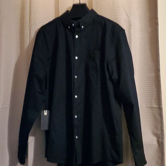 RANK 45 MEN'S SOLID BASIC TWILL LOGO LONG SLEEVE BUTTON DOWN WESTERN SHIRT. NWT - Picture 1 of 7